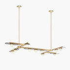 Lustra Chandelier LED Linear Gold Frame