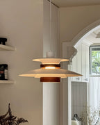 Solara Pendant Lamp Wood Layered Shade Nordic Dining