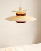 Solara Pendant Lamp Wood Layered Shade Nordic Dining