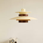 Solara Pendant Lamp Wood Layered Shade Nordic Dining