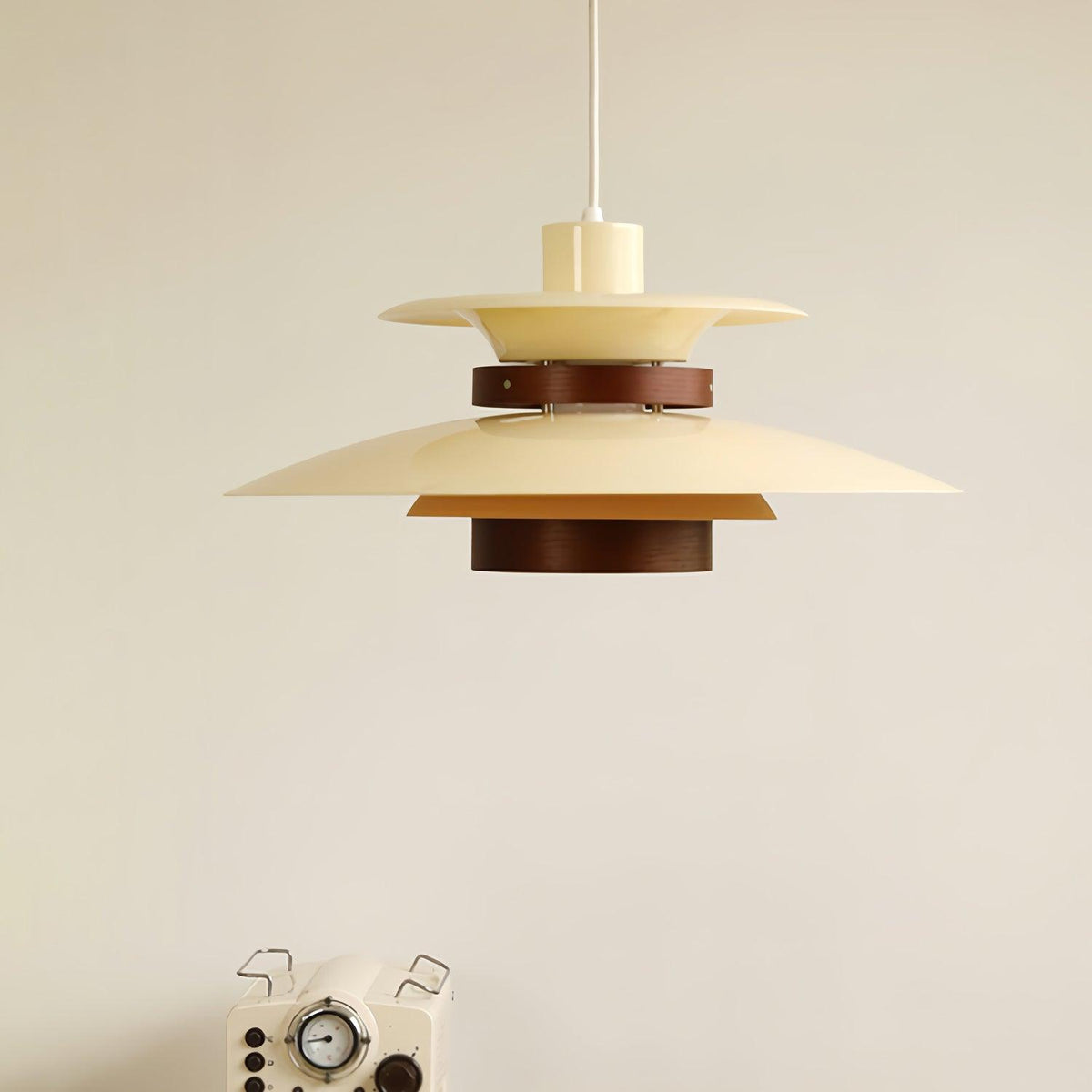Solara Pendant Lamp Wood Layered Shade Nordic Dining