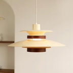 Solara Pendant Lamp Wood Layered Shade Nordic Dining