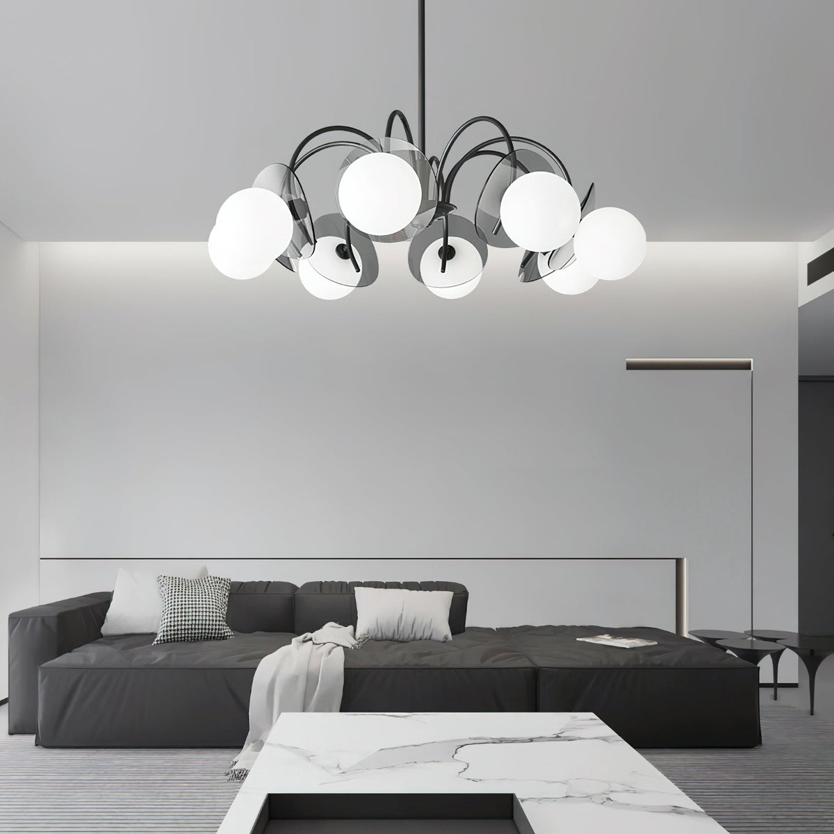 Aurora Chandelier Globe Arm Sculptural