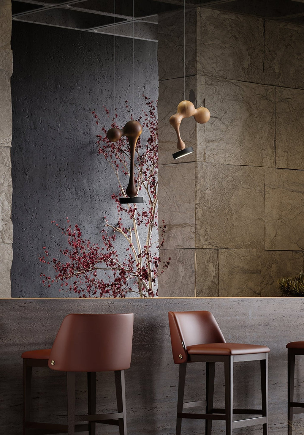 Drovia Rustic Wooden Pendant Light