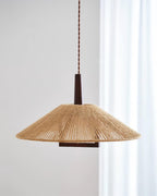 Fidoya Woven Rattan Cone Pendant Light