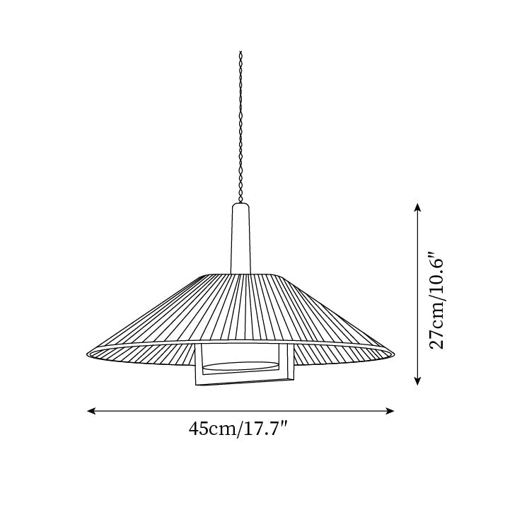 Fidoya Woven Rattan Cone Pendant Light