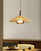 Fidoya Woven Rattan Cone Pendant Light