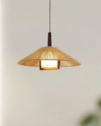 Fidoya Woven Rattan Cone Pendant Light