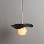 Zaraeen Modern Minimalist Brass Alabaster Pendant Light