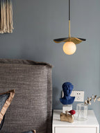 Zaraeen Modern Minimalist Brass Alabaster Pendant Light