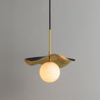 Zaraeen Modern Minimalist Brass Alabaster Pendant Light
