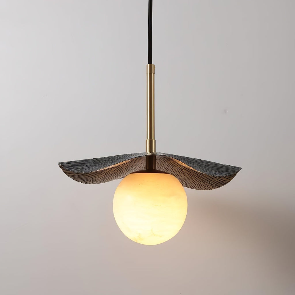 Zaraeen Modern Minimalist Brass Alabaster Pendant Light