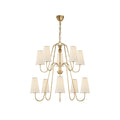 Elirora Elegance Vintage Brass Fabric Chandelier