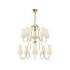 Elirora Elegance Vintage Brass Fabric Chandelier