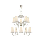 Elirora Elegance Vintage Brass Fabric Chandelier