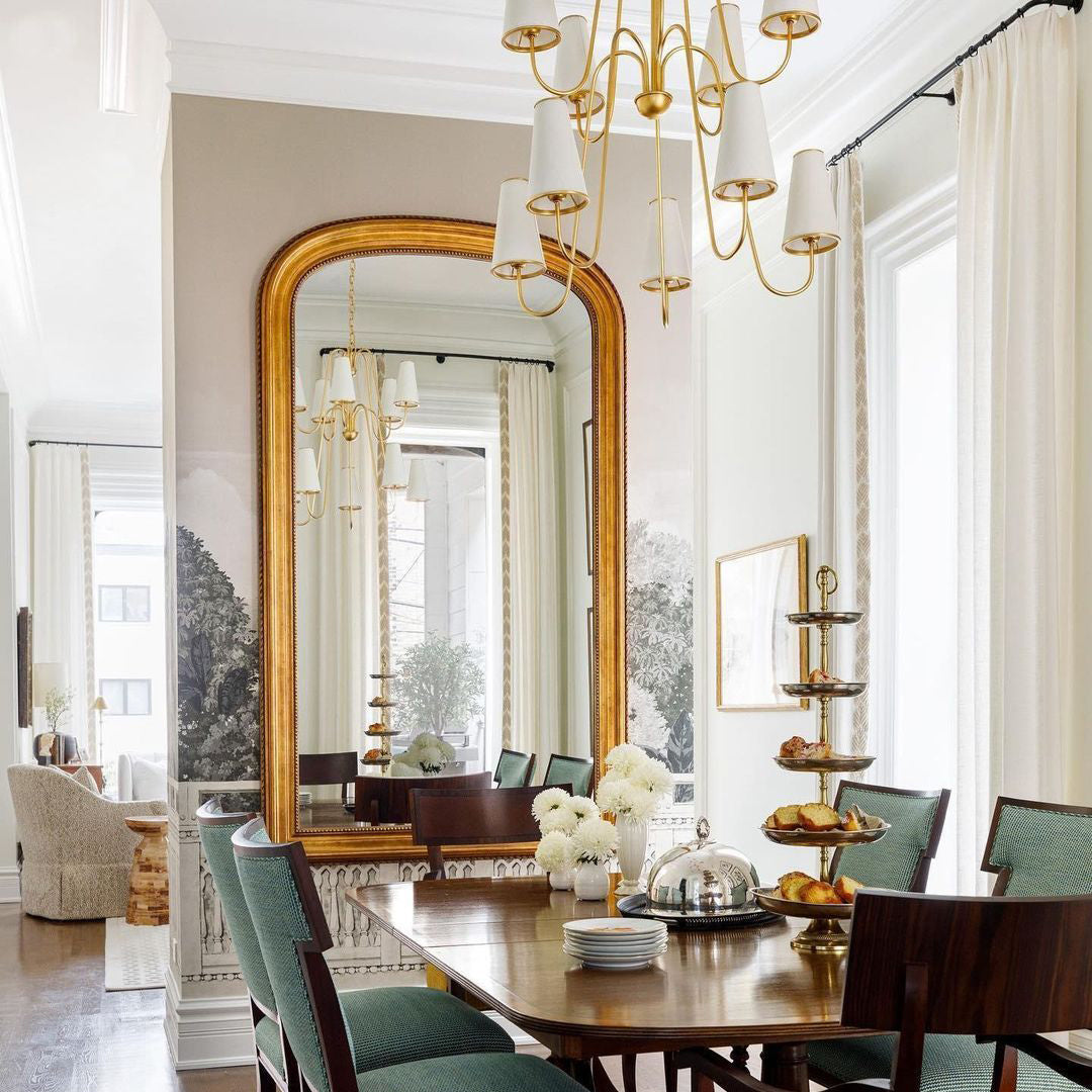 Elirora Elegance Vintage Brass Fabric Chandelier