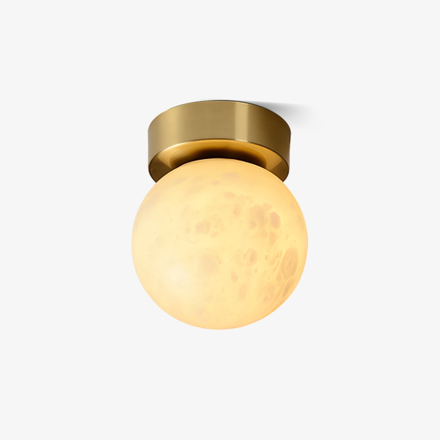 Otheyra  Globe Brass Alabaster  Ceiling Light