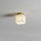 Otheyra  Globe Brass Alabaster  Ceiling Light