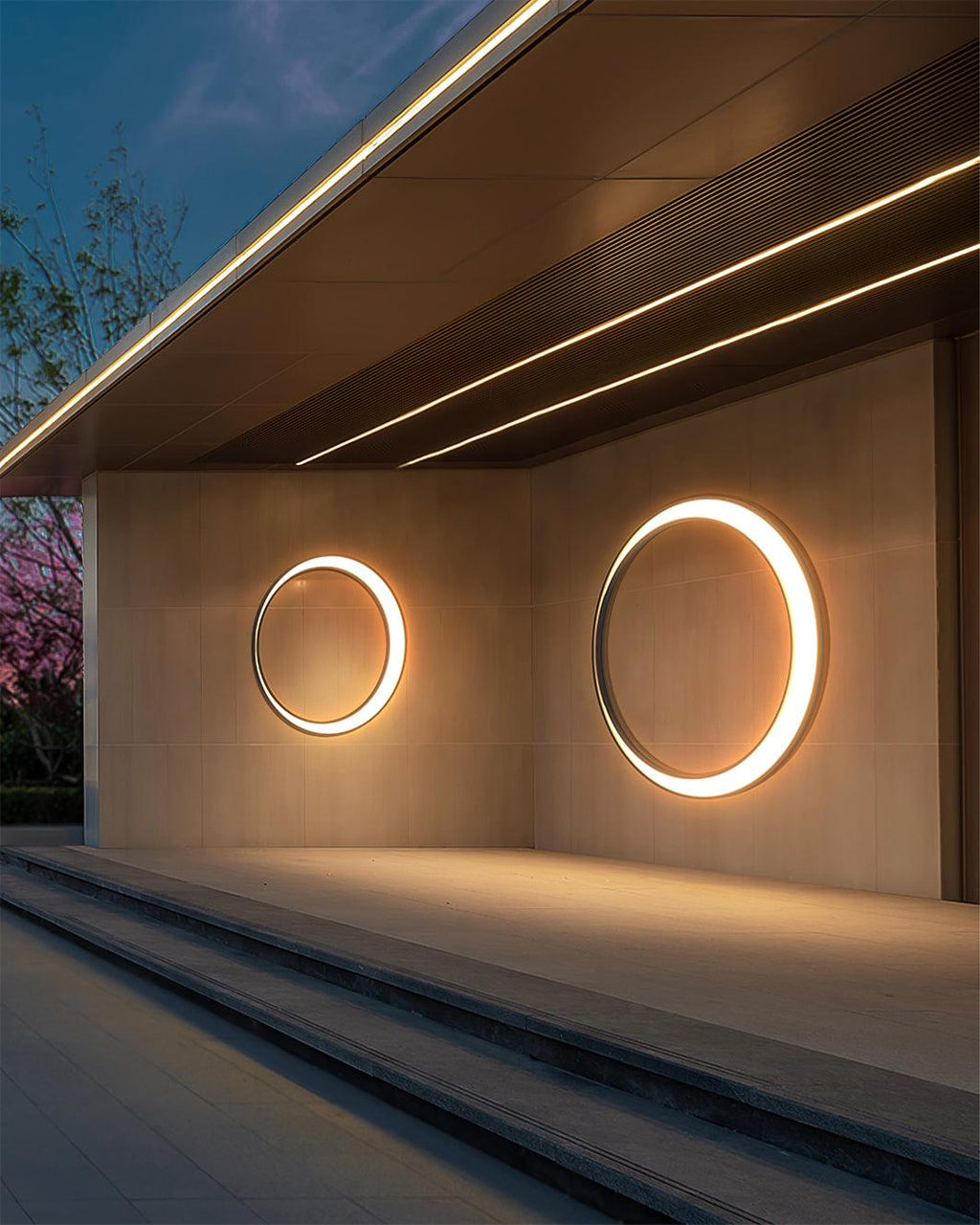 Zathee Circular LED Outdoor Wall Light