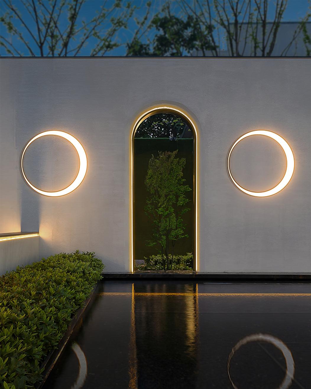 Zathee Circular LED Outdoor Wall Light
