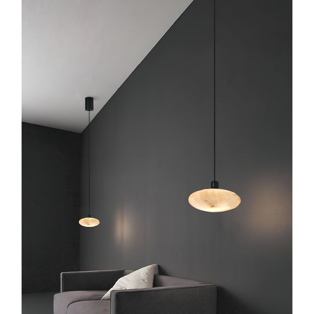 Cuthean Modern Minimalist Brass Alabaster Pendant Lamp