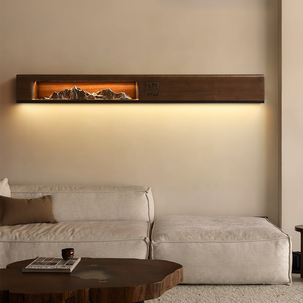 Mountain Modern Acrylic & Wood Wall Light