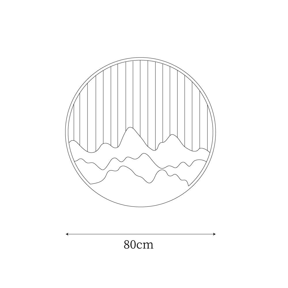 Mountain Wall Lamp Outdoor Circular Silhouette