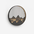 Mountain Wall Lamp Outdoor Circular Silhouette