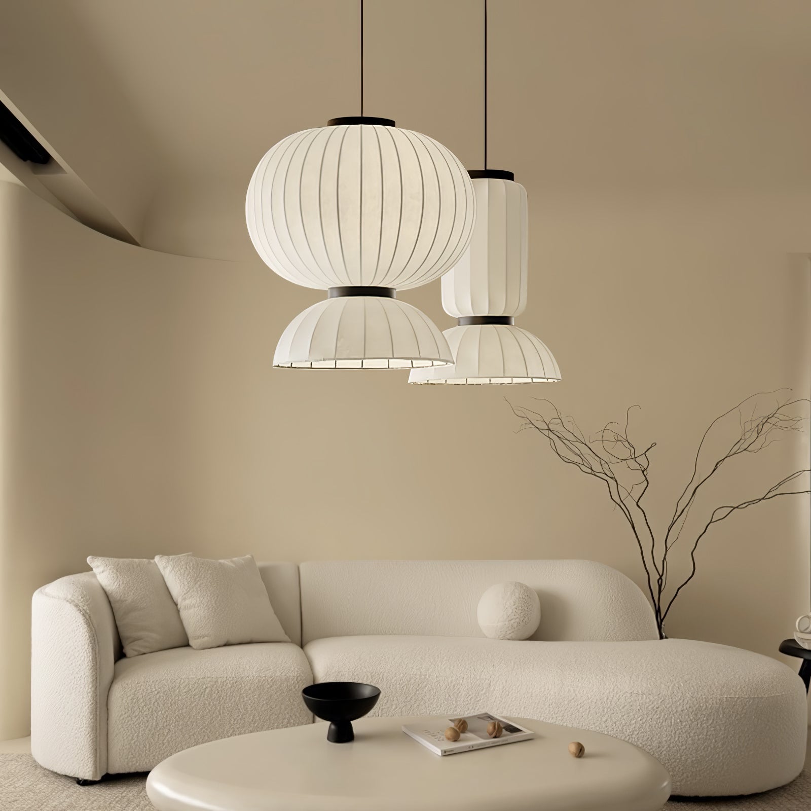 Eurzorion Silk Lantern Pendant Light