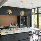 Lustra Pendant Lamp Deformed Ball Golden