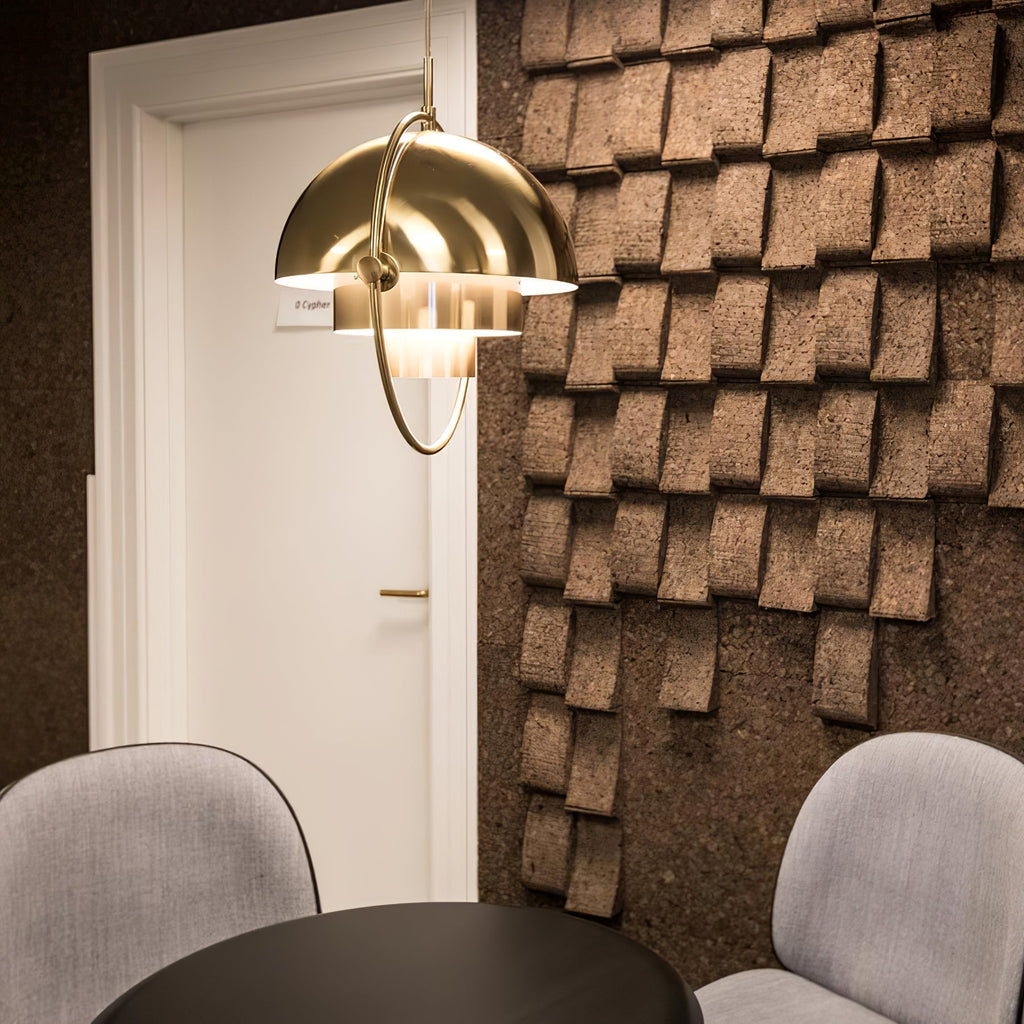 Lustra Pendant Lamp Deformed Ball Golden