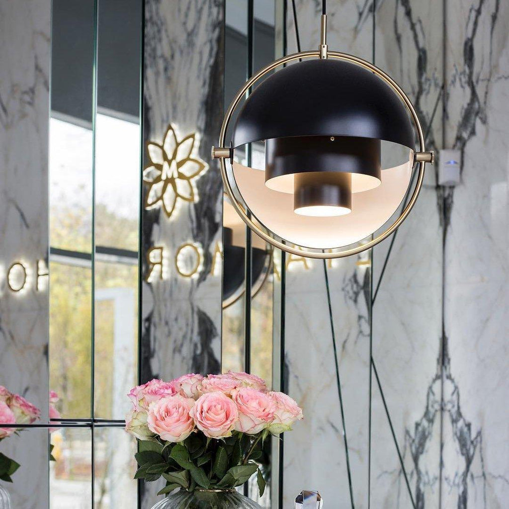 Lustra Pendant Lamp Deformed Ball Golden