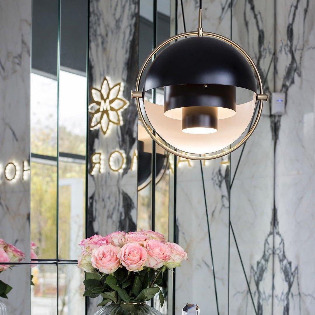 Lustra Pendant Lamp Deformed Ball Golden