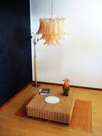 Aurora Chandelier Amber Leaf Glass Layered Venetian Elegance