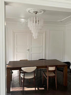 Aurora Chandelier Clear Droplets Murano Glass Waterfall Diamond