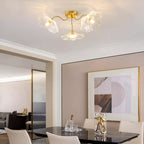 Valentina Glass Flowers Flush Mount Ceiling Light