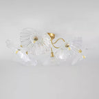 Valentina Glass Flowers Flush Mount Ceiling Light