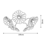 Valentina Glass Flowers Flush Mount Ceiling Light