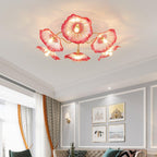 Valentina Glass Flowers Flush Mount Ceiling Light