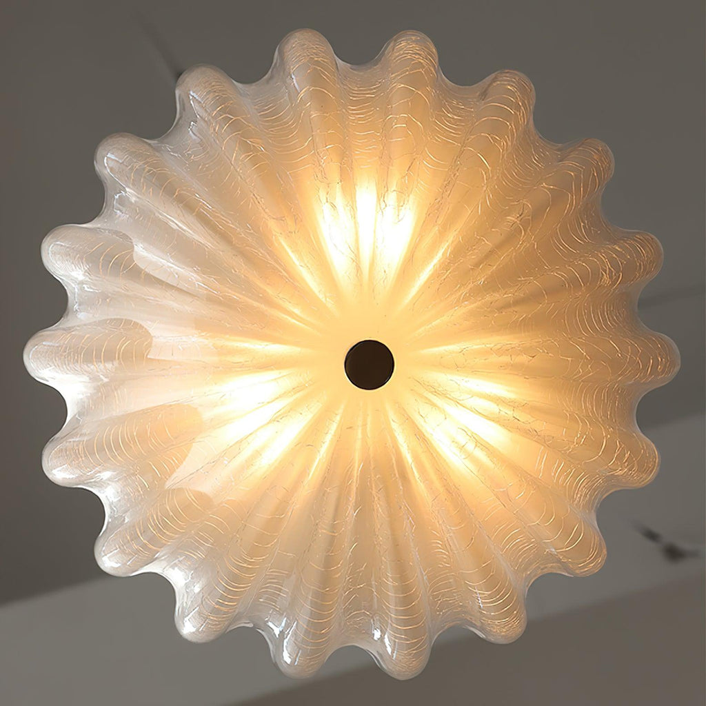 Aurora Ceiling Lamp Murano Blown Glass Shell Inspired