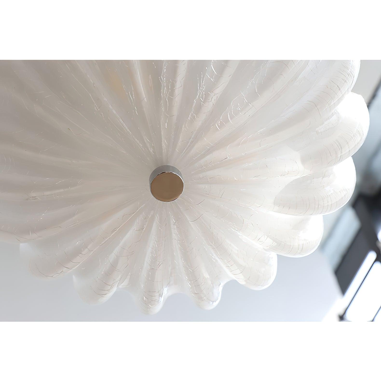 Aurora Ceiling Lamp Murano Blown Glass Shell Inspired