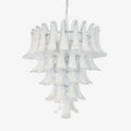 Aurora Chandelier Clear Murano Glass Petal Vintage