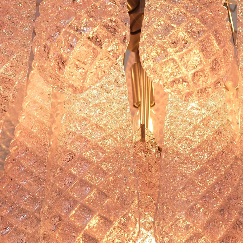 Aurora Chandelier Pink Dewdrop Cascading Romantic