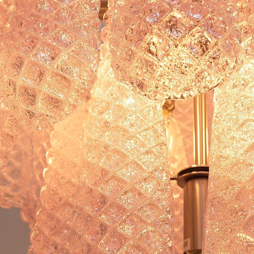 Aurora Chandelier Pink Dewdrop Cascading Romantic