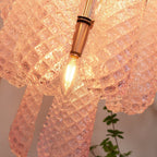 Aurora Chandelier Pink Dewdrop Cascading Romantic