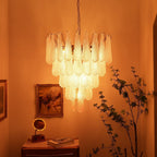 Aurora Chandelier Pink Dewdrop Cascading Romantic