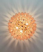Aurora Ceiling Lamp Pink Rhombus Glass Layered Vintage Elegance