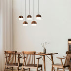Lustra Pendant Lamp Mushroom Cluster Wood & Glass