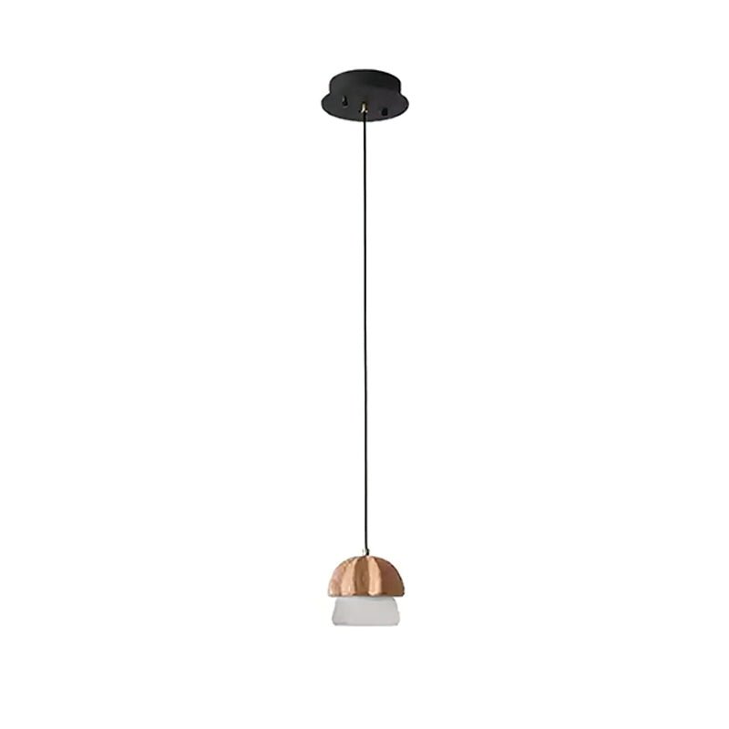 Lustra Pendant Lamp Mushroom Cluster Wood & Glass