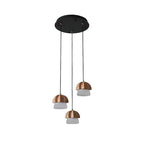 Lustra Pendant Lamp Mushroom Cluster Wood & Glass